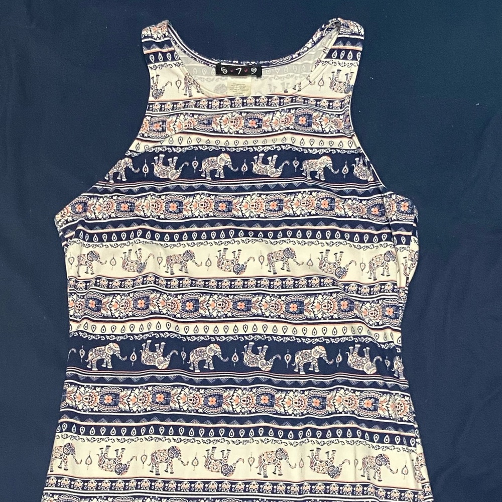 Short, elephant print dress